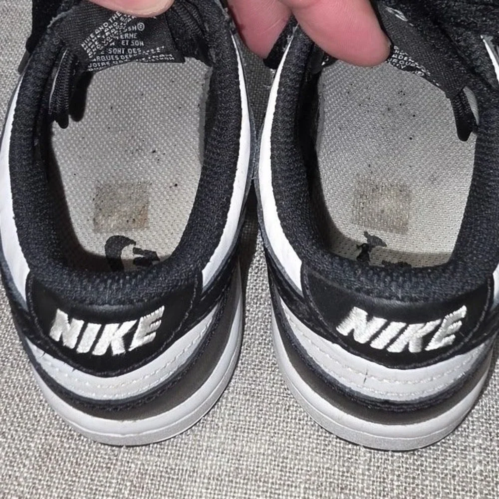 Nike Dunk Low Panda White Black Kids Sneakers CW1588-100 Size 13C